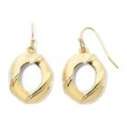 Liz Claiborne Gold-tone Round Drop Earrings
