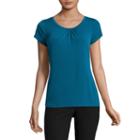 Worthington Short Sleeve Scoop Neck T-shirt-womens