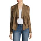 A.n.a Faux-suede Front-draped Jacket