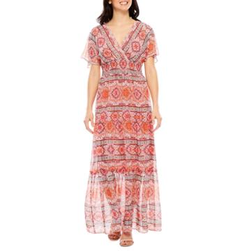 Rabbit Rabbit Rabbit Design Short Sleeve Maxi Dress