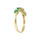 Limited Quantities! Diamond Accent Green Emerald 10k Gold Band