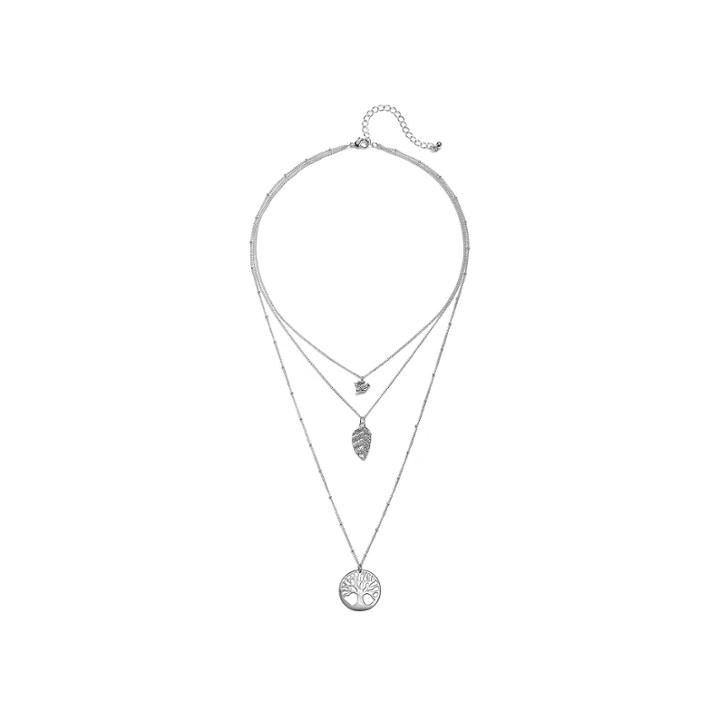 Mixit&trade; Silver-tone Tree Of Life 3-strand Necklace