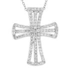 Diamonart Womens 2 3/4 Ct. T.w. White Cubic Zirconia Sterling Silver Pendant Necklace