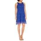 Donna Ricco Sleeveless Lace A-line Dress-petites