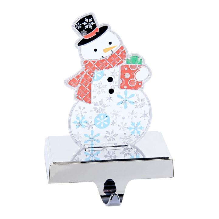 Kurt Adler Battery-operated Snowman With Flashing Led Lights Stocking Hanger