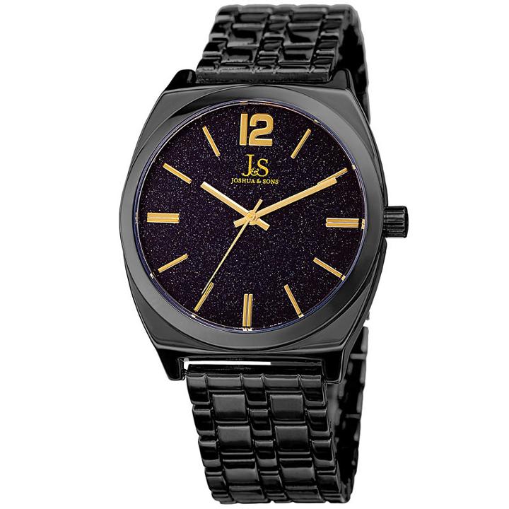 Joshua & Sons Mens Black Strap Watch-j-122bk