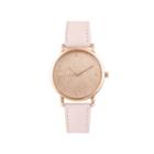 Mixit Glitter Dial Womens Pink Strap Watch-pts2325rglp