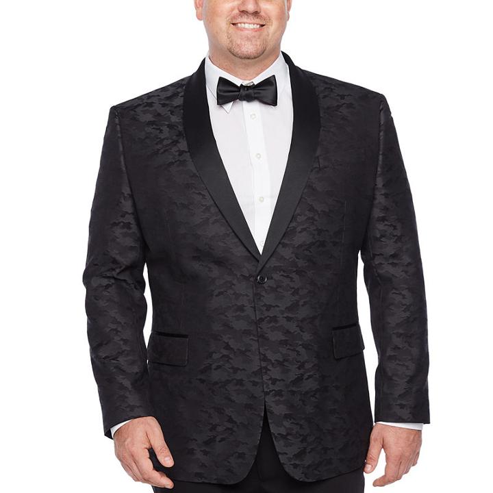Jf J.ferrar Camouflage Tuxedo Jacket - Big And Tall