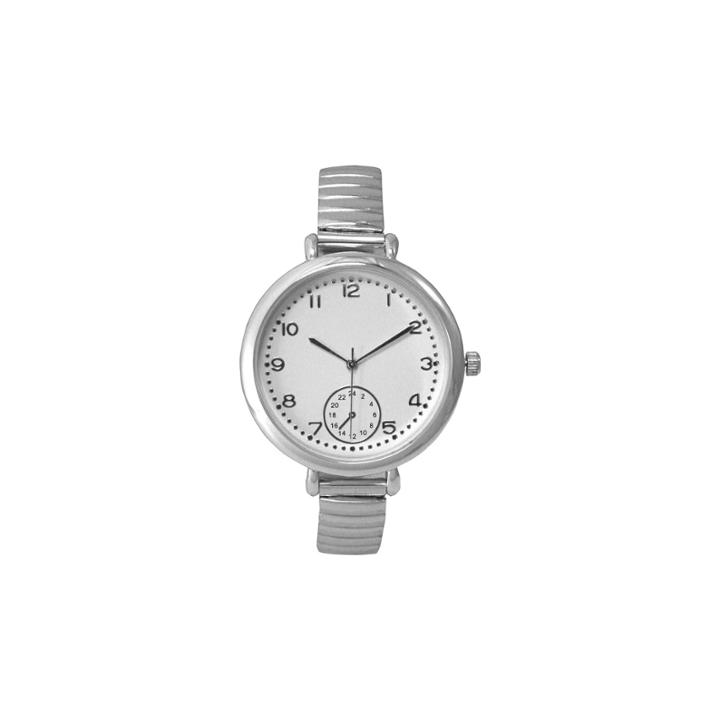 Olivia Pratt Womens Silver Tone Strap Watch-15541silver