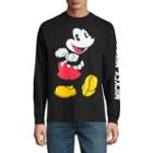 Novelty Season Long Sleeve Mickey Mouse Graphic T-shirt
