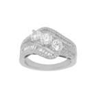 1 1/2 Ct. T.w. Diamond 10k White Gold Three-stone Ring