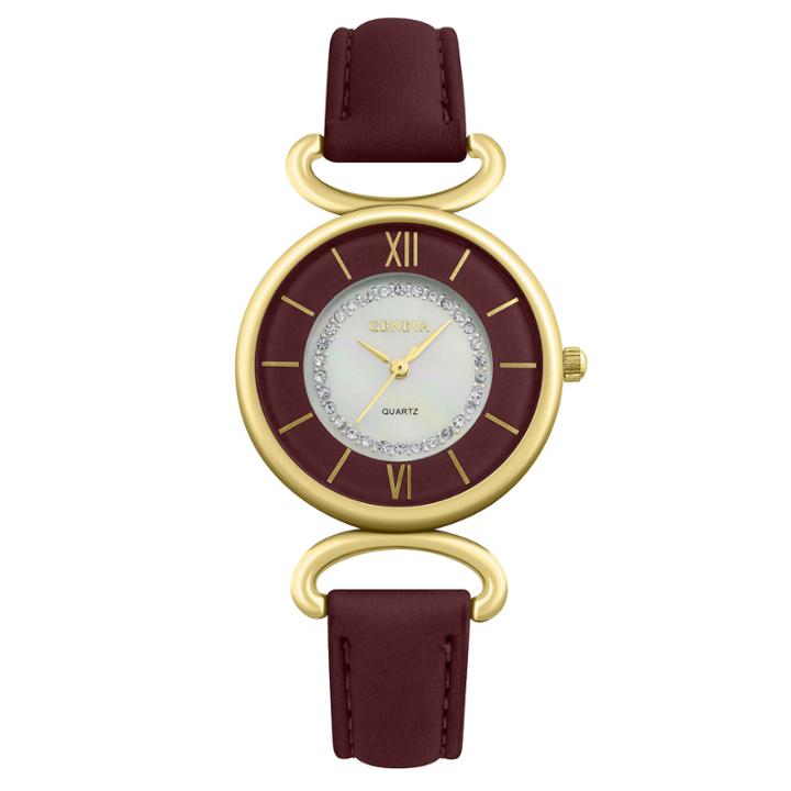 Geneva Womens Red Strap Watch-pt1998gdwn