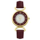 Geneva Womens Red Strap Watch-pt1998gdwn