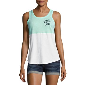 Shhh Nobody Cares Tank Top-junior