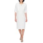 Maya Brooke 3/4 Sleeve Embellished Sheath Dress