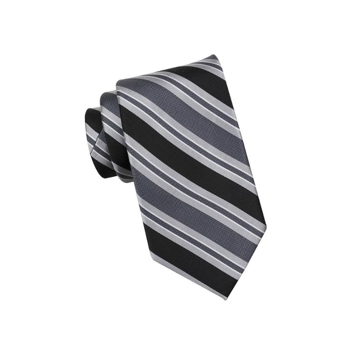 Stafford Alexander Stripe Silk Tie - Extra Long