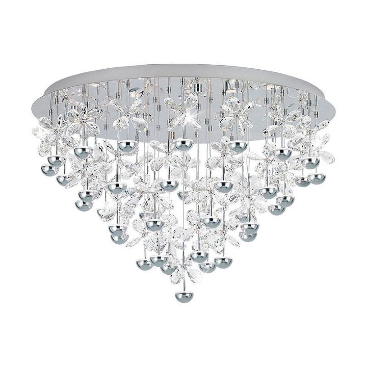 Eglo Pianopoli Led 31 Inch Chrome Flush Mount Ceiling Light
