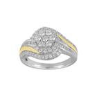 Limited Quantities 1 Ct. T.w. Diamond Two-tone Gold Cluster Ring