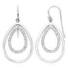 Diamond Fascination&trade; Sterling Silver Double Teardrop Earrings