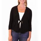 Nina Leonard 3/4 Sleeve Classic Knit Bolero