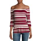 Fred David 3/4 Sleeve Peplum Top
