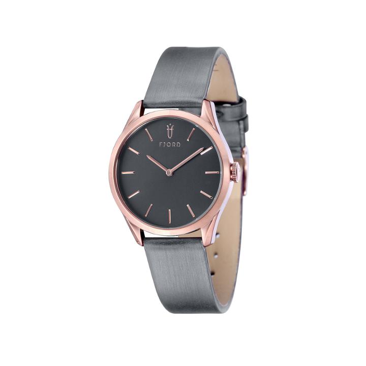 Fjord Womens Gray Strap Watch-fj-6028-08