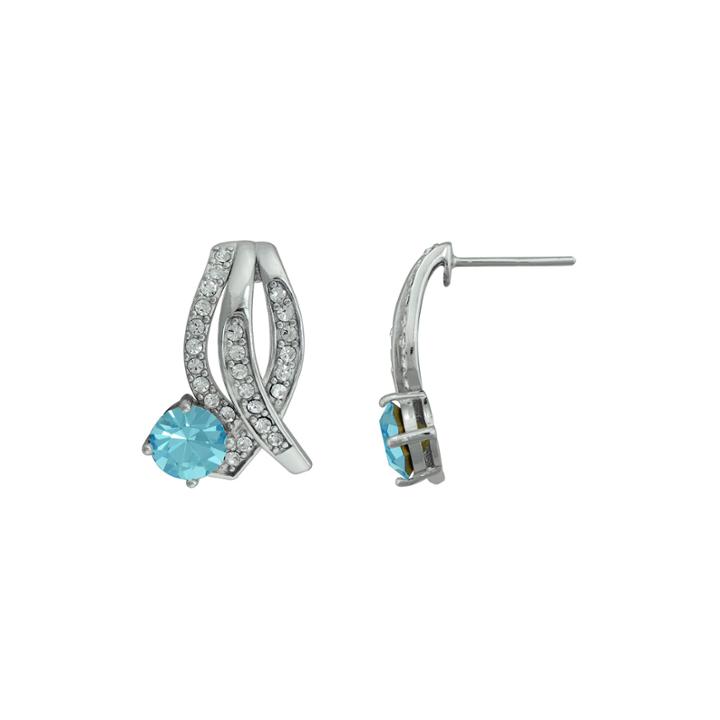 Crystal Sterling Silver Earrings