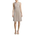 Jh Evenings Sleeveless Lace-bodice Fit-and-flare Dress - Petites