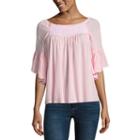 A.n.a. 3/4 Sleeve Smock Neck Top