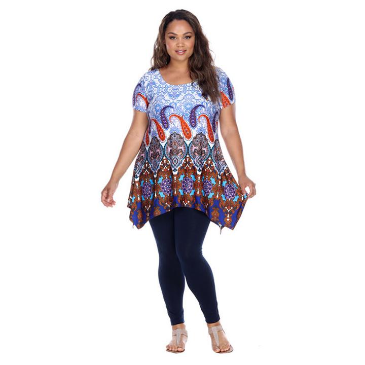 White Mark Amaris Tunic Top-plus