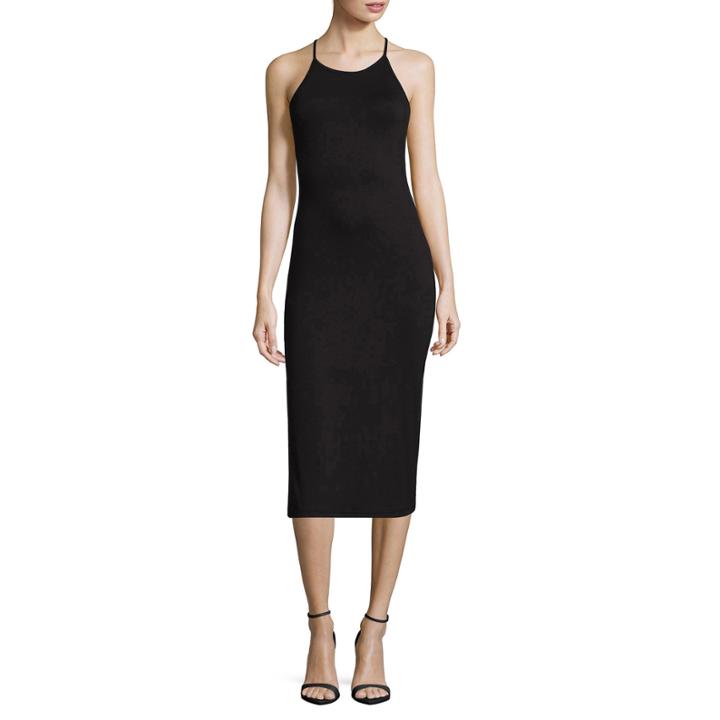Decree Halter Midi Bodycon Dress - Juniors