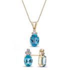 Womens 2-pc. Blue Topaz 10k Gold Jewelry Set