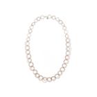 Monet Two-tone Circle Long Link Necklace