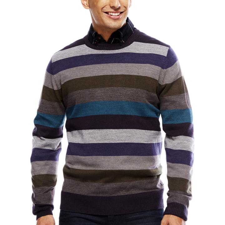 Argyleculture Long-sleeve Striped Sweater