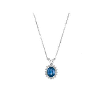 Grand Sample Sale By Le Vian Blueberry Sapphires 14k Vanilla Gold Pendant Necklace