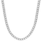 Made In Italy Sterling Silver 24 8-sided Curb Chain