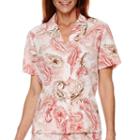 Alfred Dunner Picture Perfect Short-sleeve Paisley Print Blouse