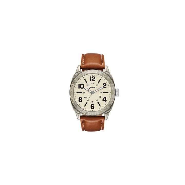 Arizona Mens Brown Strap Watch-fmdarz535