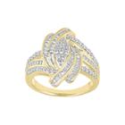 Limited Quantities 3/4 Ct. T.w. Diamond Yellow Gold Cluster Ring