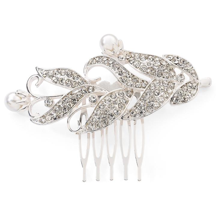 Vieste Crystal And Simulated Pearl Comb