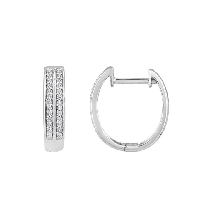 1/10 Ct. T.w. Diamond Sterling Silver 18mm Hoop Earrings