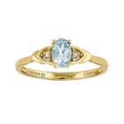 Womens Aquamarine Blue 14k Gold Cocktail Ring