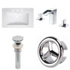 30-in. W 3h8-in. Ceramic Top Set In White Color -cupc Faucet Incl. - Overflow Drain Incl.