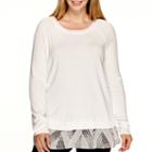 A.n.a Long-sleeve Plaid Layered Sweater - Plus
