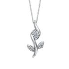 Sirena Womens 1/10 Ct. T.w. White Diamond 10k Gold Pendant Necklace