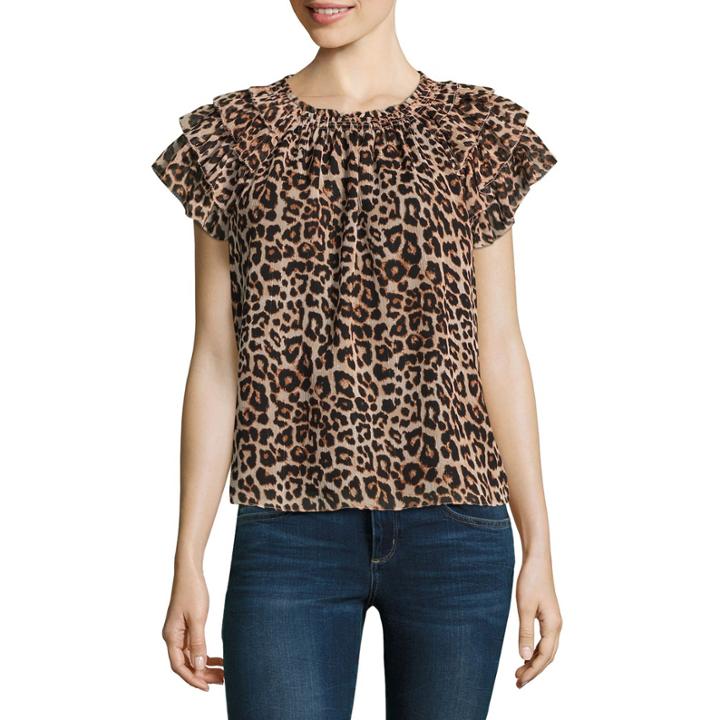 A.n.a 3/4 Sleeve Woven Paisley Blouse