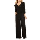 Danny & Nicole 3/4 Sleeve Belted Jumpsuit