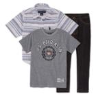 Us Polo 3 Pc Ss Woven Set