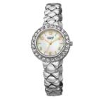 Burgi Womens Silver Tone Strap Watch-b-113ss