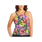 St. John's Bay High Neck Blouson Selena Swimsuit Top